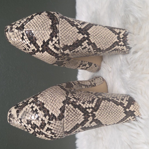 Aldo Snake Print Heels - Black and Cream Size 10 - Picture 4 of 6